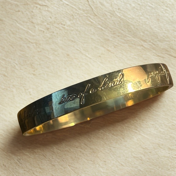 kate spade Jewelry - Kate Spade NY Best Friend Ever Bangle – Gold-Tone Bracelet with Engraved Sayings